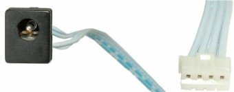 Adaptor DC 2.5x5.5 mm mamă la mufă 4 pini tată cu cablu 10 cm M72500