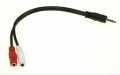 Adaptor jack 3,5mm stereo tata 2RCA mama cu cablu 20cm AV5030-20