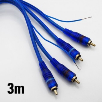 Cablu 2RCA tata 2RCA tata 3m,conectori auriti, E7581AB