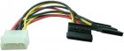 Cablu adaptor MOLEX mama 2 x SATA, M72334