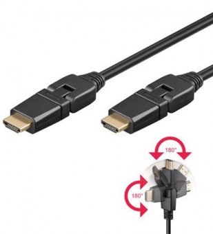 Cablu HDMI tata HDMI tata 1.4 360 grade HIGH SPEED 5m, 31890