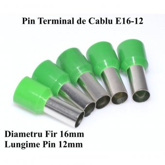 Cap fir 16mm lungime 12mm , verde, E1612