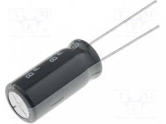 Condensator electrolitic radial 1200uF 6,3V,  8 x 16mm, 105 grade, Yageo 