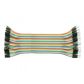 Cablu 40 fire colorat cu conectori  tata tata, lungime 20 cm, MD7997
