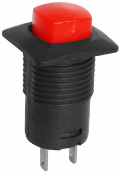 Push buton fara retinere, 1.5A 250V, rosu 16x16x30mm, M68702