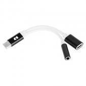 Adaptor USB tip C tata la mufa jack 3,5mm stereo mama Usb tip C mama, 15cm, RB-6006-015-B