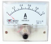 Ampermetru analogic de panou 100mA curent continuu, 63x56x60mm, M78140