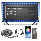Banda LED SMART iluminare fundal TV, 32-42 inch , bluetooth, telecomanda