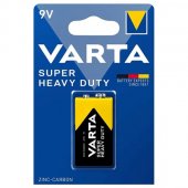 Baterie alcalina 9V Varta Super Heavy Duty, blister