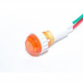 Bec indicator 220V portocaliu  cu fir de 15mm, MD40138