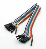 Cablu 10 fire colorat conectori mama mama, lungime 30 cm, MD8006