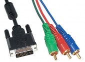 Cablu 3RCA RGB tata DVI tata 1,5metri, aurit, cu ferita, A7829841