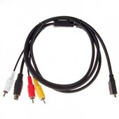 Cablu 5 pini  3RCA tata, S-video 4 pini, 1,5m, pentru Sony, M73755