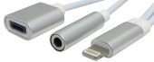 Cablu adaptor USB 3.1 tip C la mufa 8 pini Lithening si jack 3,5mm mama Iphone 7  M73572