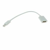 Cablu adaptor USB 2.0 mama la micro USB 3.0 20cm, alb. M73571
