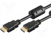 Cablu HDMI tata HDMI tata 1.4 , mufe aurite, cu filtru, 5 metri, 31910