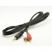 Cablu jack 3,5mm stereo tata 2RCA tata 1,5m conectori auriti, MD90057B