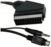Cablu scart tata SVHS 4 pini tata si jack 3,5mm stereo tata , 5 metri