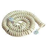 Cablu telefonic spiralat 4P4C alb, lungime 2,1m , MD90101