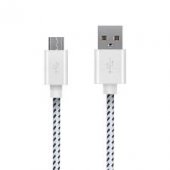 Cablu USB tata micro USB tata, 1,2 metri, textil, MD10006/12