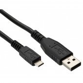 Cablu USB micro USB cu filtru antiinterferente 1m, negru,  18025