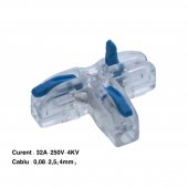 Conector imbinare cablu T11 albastru, MD90331