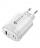 Incarcator 220V  QC3.0, USB A 2.0 si USB C, 38W,  PD, cablu iPhone, MD10012B