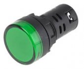 Indicator de panou cu led verde, 220V,  22mm, 29x51mm,, MD40192