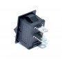 Intrerupator basculant 6A 250V mic 21x15mm 2 pini negru , MD90513