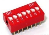 Microintrerupator DIP SWITCH  7 x ON-OFF , M68865