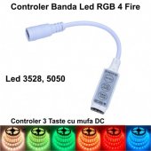 Mini controler led RGB cu mufa DC,  MD80542
