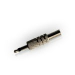 Mufa jack 3,5mm mono tata metal,argintiu  pe cablu, WTY0010