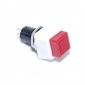 Push buton cu retinere 10x30mm alb rosu, MD90560R