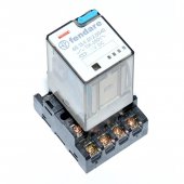 Releu 12V DC 10A 3PDT 11 Pini 60.13.9.012.0040 cu Soclu