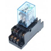 Releu 220V 5A 11 pini MY3N-J, cu soclu inclus, MD0491