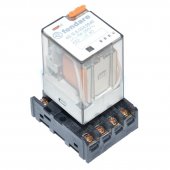 Releu 24V AC 10A DPDT 8 Pini 60.12.8.024.0040 cu soclu