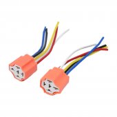 Set 2 socluri ceramice pentru relee auto, 5 pini, cu fire