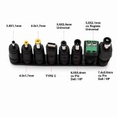 Set mufe alimentare laptop si adaptor USB C 8 buc, MD-8271
