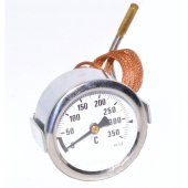 Termometru cu  capilar metalic 0-350 grade C pentru boilere, cazane, 